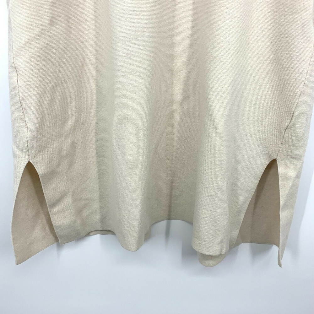 Chicos Pocket Sweater Vest Beige Sleeveless Ribbed Knit Cardigan - Picture 8 of 8